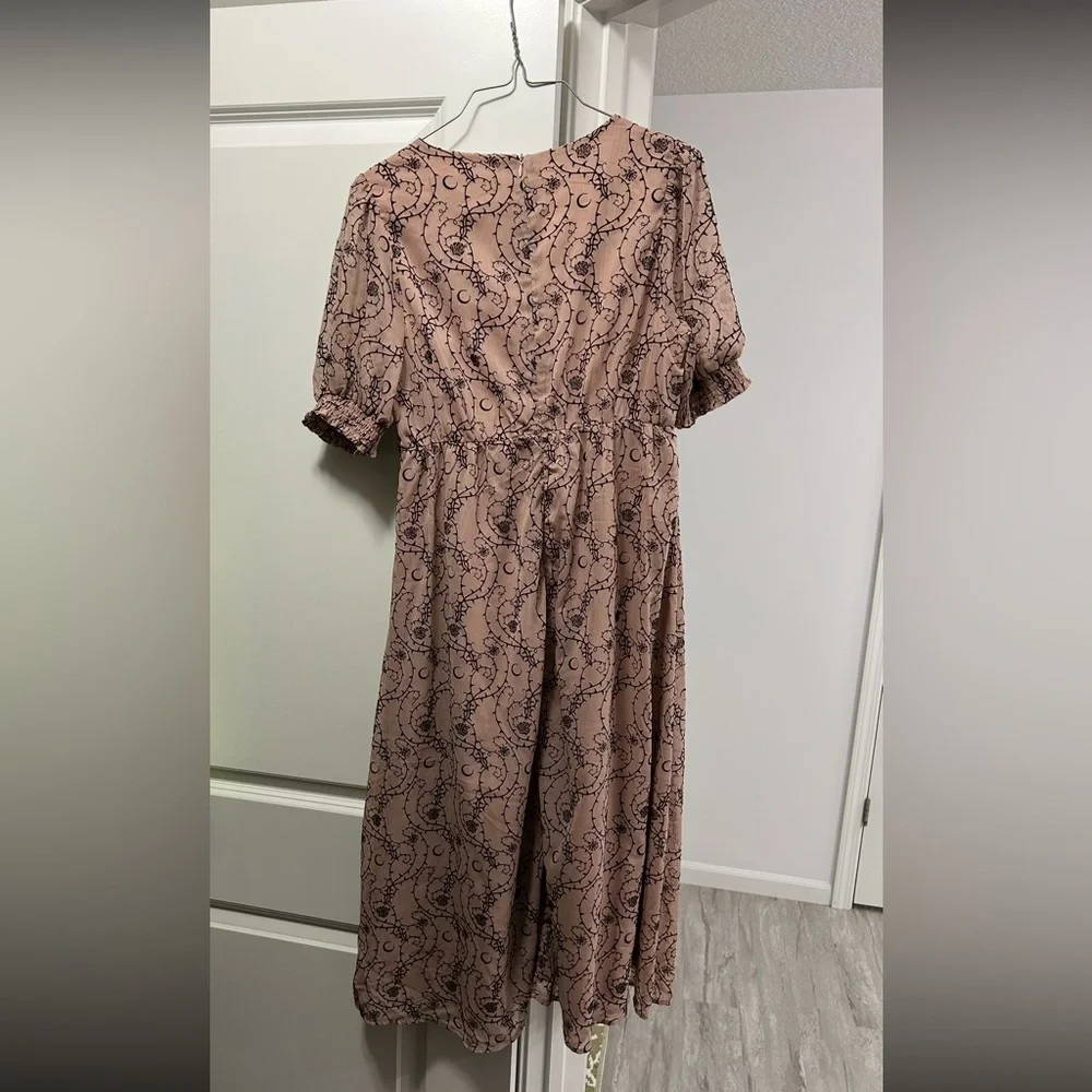 Disturbia Black and Pink Thorn Midi Dress - Picture 4 of 4